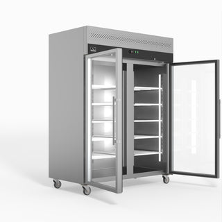 AG 1300 Litre Upright Double Glass Door Display Fridge- AG Equipment AG-GNX1400TNG