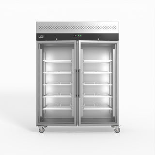 AG 1300 Litre Upright Double Glass Door Display Fridge- AG Equipment AG-GNX1400TNG