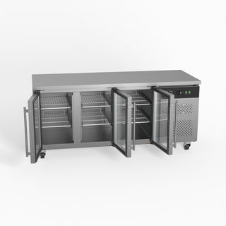 AG Three Door Commercial Glass Door Worktop / Under Bench Display Fridge 700mm Depth- AG Equipment AG-GNX3100TNG