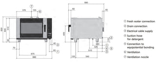 Ecomax Eco Combi Convection Steamer 4X1/1Gn - HECME4-C- Hobart HB-HECME4-C