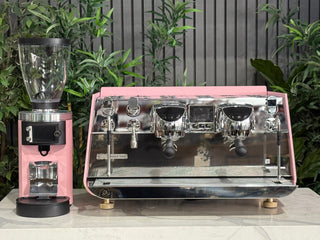 Victoria Arduino Eagle One - 2 Group Commercial Espresso Machine & Grinder Custom Pink & Gold - Brand New