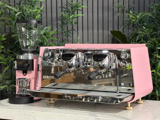 Victoria Arduino Eagle One - 2 Group Commercial Espresso Machine & Grinder Custom Pink & Gold - Brand New
