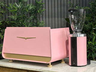 Victoria Arduino Eagle One - 2 Group Commercial Espresso Machine & Grinder Custom Pink & Gold - Brand New