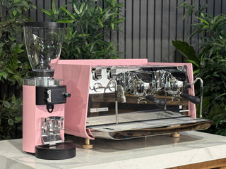 Victoria Arduino Eagle One - 2 Group Commercial Espresso Machine & Grinder Custom Pink & Gold - Brand New