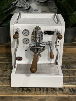 Izzo Alex Duetto IV PLUS White - 1 Group Commercial Espresso Machine - Timber