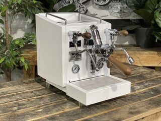 Izzo Vivi Duetto Dual Boiler White - 1 Group Commercial Espresso Machine - Timber