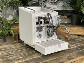 Izzo Vivi PID - 1 Group White & Timber Commercial Espresso Machine - Brand New