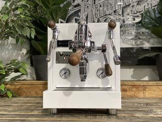 Izzo Vivi Duetto Dual Boiler - 1 Group White & Timber - Brand New