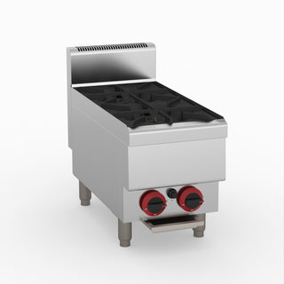 GasMax Benchtop Lpg 2 Burner Cooktop W/ Splashback JUS-TR-2BLPG