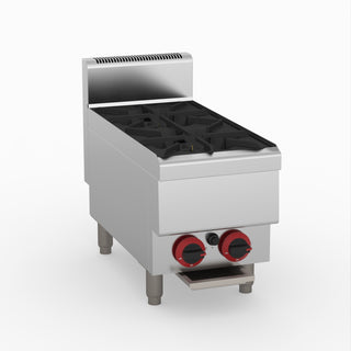 GasMax Benchtop Lpg 2 Burner Cooktop W/ Splashback JUS-TR-2BLPG