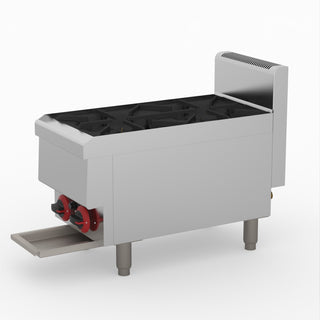 GasMax Benchtop Lpg 2 Burner Cooktop W/ Splashback JUS-TR-2BLPG