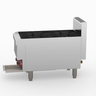 GasMax Benchtop Lpg 2 Burner Cooktop W/ Splashback JUS-TR-2BLPG