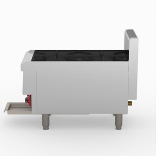 GasMax Benchtop Lpg 2 Burner Cooktop W/ Splashback JUS-TR-2BLPG