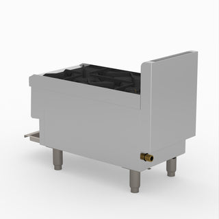 GasMax Benchtop Lpg 2 Burner Cooktop W/ Splashback JUS-TR-2BLPG