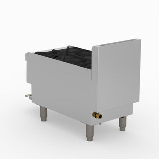 GasMax Benchtop Lpg 2 Burner Cooktop W/ Splashback JUS-TR-2BLPG