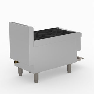 GasMax Benchtop Lpg 2 Burner Cooktop W/ Splashback JUS-TR-2BLPG