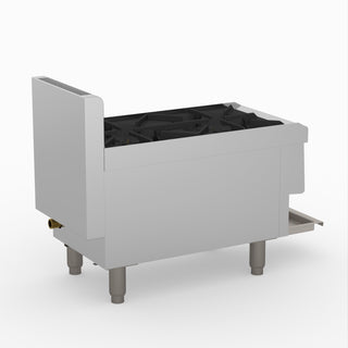 GasMax Benchtop Lpg 2 Burner Cooktop W/ Splashback JUS-TR-2BLPG