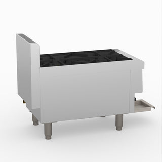 GasMAX Benchtop Natural Gas 2 Burner Cooktop W/ Splashback JUS-TR-2B