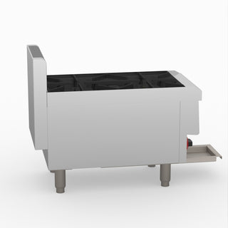 GasMax Benchtop Lpg 2 Burner Cooktop W/ Splashback JUS-TR-2BLPG