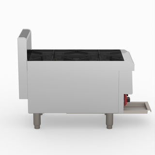 GasMax Benchtop Lpg 2 Burner Cooktop W/ Splashback JUS-TR-2BLPG