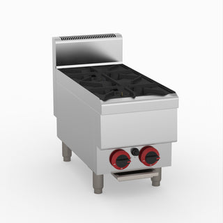 GasMax Benchtop Lpg 2 Burner Cooktop W/ Splashback JUS-TR-2BLPG