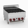 GasMAX Benchtop Natural Gas 4 Burner Cooktop W/ Splashback - JUS-TR-4B