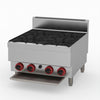 GasMAX Benchtop Natural Gas 4 Burner Cooktop W/ Splashback - JUS-TR-4B