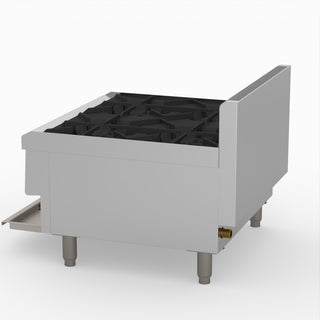 GasMax Benchtop Natural Gas 4 Burner Cooktop W/ Splashback JUS-TR-4B