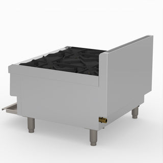 GasMax Benchtop Natural Gas 4 Burner Cooktop W/ Splashback JUS-TR-4B