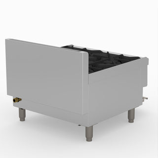 GasMax Benchtop Natural Gas 4 Burner Cooktop W/ Splashback JUS-TR-4B