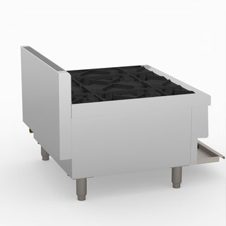 GasMax Benchtop Lpg 4 Burner Cooktop W/ Splashback JUS-TR-4BLPG