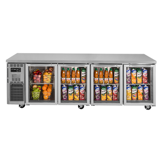 Turbo Air Undercounter 4 Glass Door Fridge KGR24-4-N