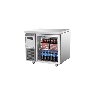 Turbo Air Undercounter 1 Glass Door Fridge 900mm Width x 700mm Depth KGR9-1-N