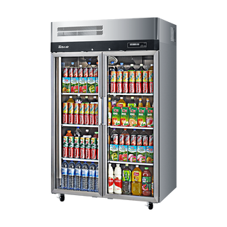 Turbo Air 2 Glass Door Upright Top Mount Fridge KR45-2G-N