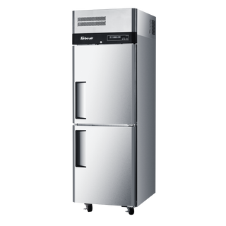 Turbo Air Upright Top Mount Dual Temp 2 Half Door Top Refrigerator / Bottom Freezer KRF25-2-N