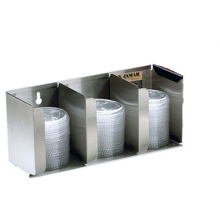 San Jamar Counter Or Wall Mounted Lid Organiser 3 Stacks 165mm x 362mm 133mm - L1014