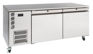 Williams Emerald - Two Door Stainless Steel Under Counter Storage Freezer LE2USS