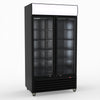 Thermaster 1000L Two Glass Door Colourbond Upright Drink Fridge Black LG-1000BP