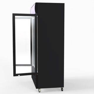 1000L Colourbond Upright Beverage Fridge 2 Doors Black - Thermaster LG-1000BP