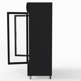 1000L Colourbond Upright Beverage Fridge 2 Doors Black - Thermaster LG-1000BP