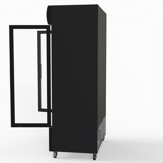 1000L Colourbond Upright Beverage Fridge 2 Doors Black - Thermaster LG-1000BP