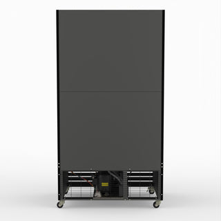 Thermaster 1000L Two Glass Door Colourbond Upright Drink Fridge Black LG-1000BP