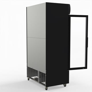 1000L Colourbond Upright Beverage Fridge 2 Doors Black - Thermaster LG-1000BP