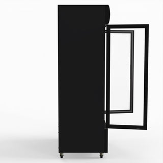 1000L Colourbond Upright Beverage Fridge 2 Doors Black - Thermaster LG-1000BP