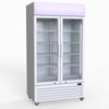 Thermaster 1000L Two Glass Door Colourbond Upright Drink Fridge White LG-1000P