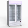 Thermaster 1000L Two Glass Door Colourbond Upright Drink Fridge White LG-1000P