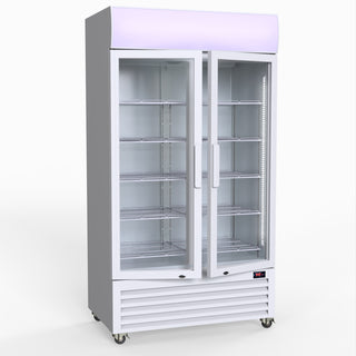 1000L Colourbond Upright Beverage Fridge 2 Doors White - Thermaster LG-1000P