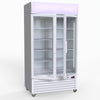 Thermaster 1000L Two Glass Door Colourbond Upright Drink Fridge White LG-1000P