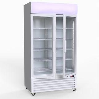 1000L Colourbond Upright Beverage Fridge 2 Doors White - Thermaster LG-1000P