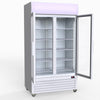 Thermaster 1000L Two Glass Door Colourbond Upright Drink Fridge White LG-1000P